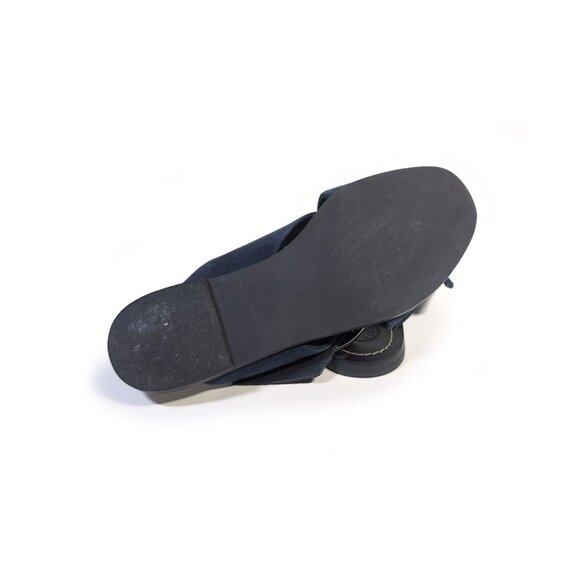 TORY BURCH Sandals Blue Suede Slide 'THAMES' Womens Size 6.5 - Picture 8 of 9